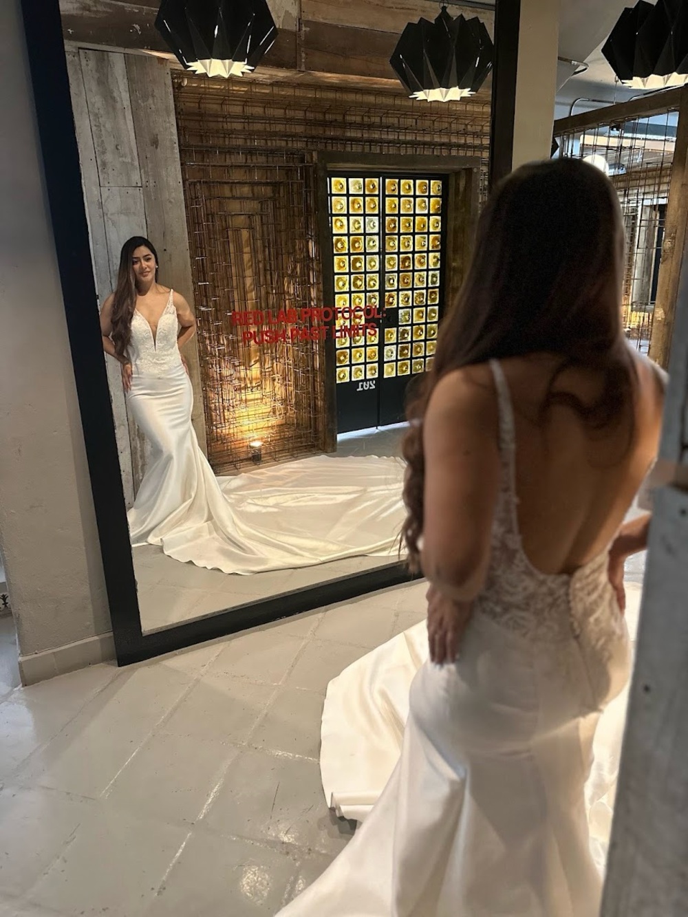 Elegant White Bridal Gown with Lace Back